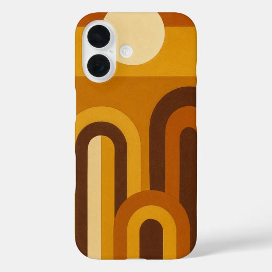 太陽とアーチの中世モダン幾何学デザイン Case-Mate iPhoneケース (裏面)