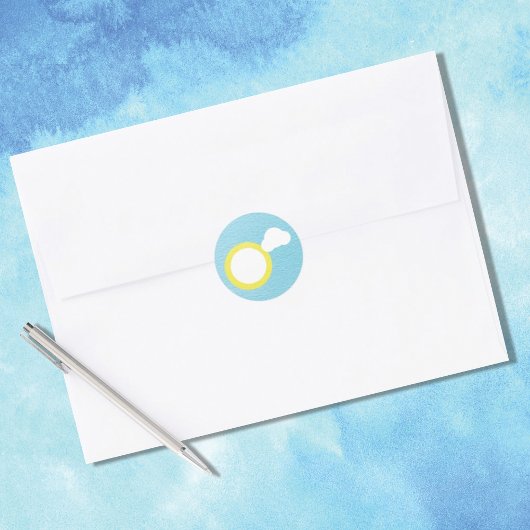 太陽とクラウドのクラシックラウンドステッカー ラウンドシール