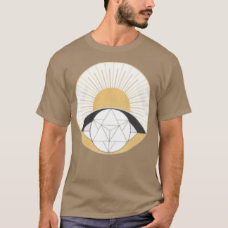 太陽とメルカバの小パターン Tシャツ