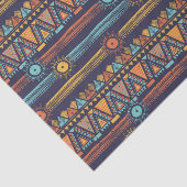 太陽と古代の部族のパターン、自然要素 薄葉紙 (詳細)