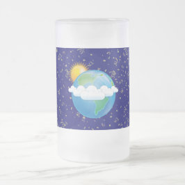 太陽と地球 - フロストグラスビールジョッキ