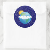 太陽と地球 –  ラウンドシール (バッグ)