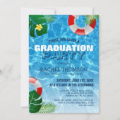 太陽と成功！卒業プールパーティー 招待状 (正面)