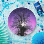 太陽と星の木の紫の空byリナンダラ ペーパープレート (パーティー)