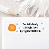 太陽と星差出人住所ラベル ラベル (インサイチュ)