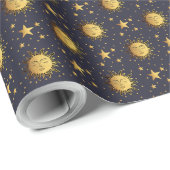太陽と星 ラッピングペーパー (ロールコーナー)