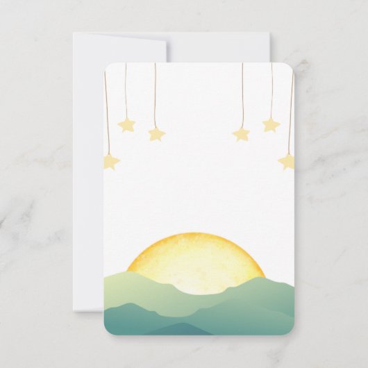 太陽と星 招待状 (裏面)