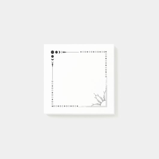 太陽と月が沈む ポストイット (正面)