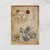 太陽と月とバジリスクのモノグラム 名刺 (裏面)