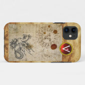 太陽と月とバジリスク羊皮紙モノグラム Case-Mate iPhoneケース (裏面(横))