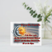 太陽と月と愛に関する詩 ポストカード (スタンド正面)