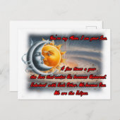 太陽と月と愛に関する詩 ポストカード (正面/裏面)