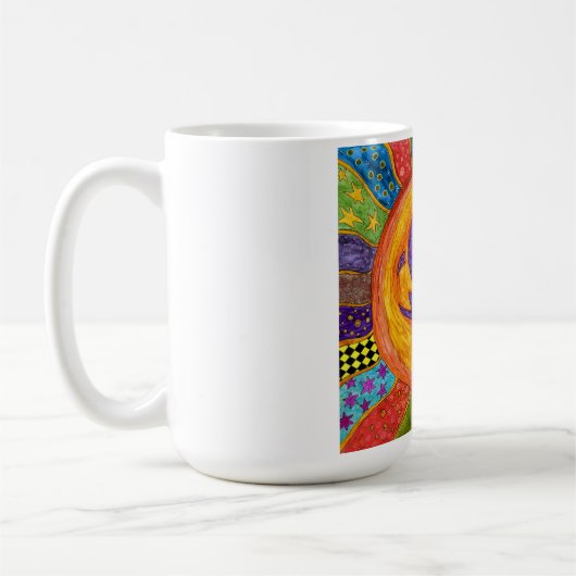 太陽と月と星のマグカップ コーヒーマグカップ (左)