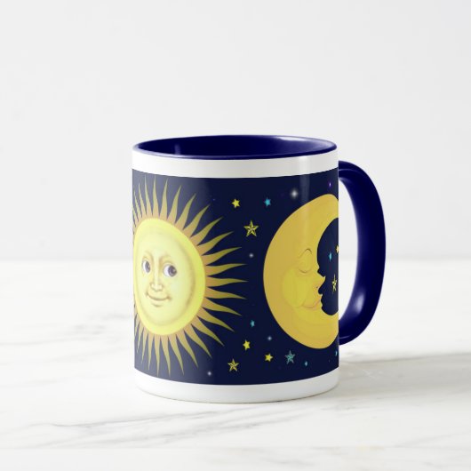 太陽と月と星 マグカップ (正面右)
