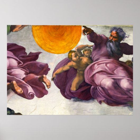 太陽と月と植物の創造 ポスター (正面)