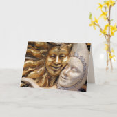 太陽と月のグリーティングカード カード (黄色い花)