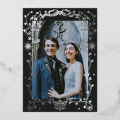 太陽と月のゴールデンアイビーオーナメント 結婚式 招待状 (裏面)