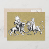 太陽と月のジョスティングの試合の象徴的 ポストカード (正面/裏面)