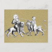 太陽と月のジョスティングの試合の象徴的 ポストカード (正面)