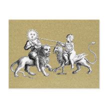 太陽と月のジョスティングの試合の象徴的