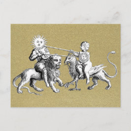 太陽と月のジョスティングの試合の象徴的 ポストカード