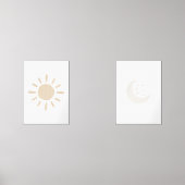 太陽と月のセット2子供部屋プリント (正面)