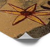 太陽と月のセピアとの象徴的錬金術 ポスター (角)