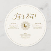 太陽と月のタイムレスラウンド結婚のメニュー メニュー (正面)