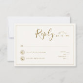 太陽と月のタイムレス返信カード 招待状 (正面)