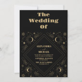 太陽と月のタロットカー結婚ド 招待状 (正面)