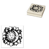 太陽と月のツタ ラバースタンプ (押印)