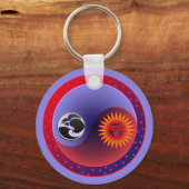 太陽と月のバランス キーホルダー (正面)