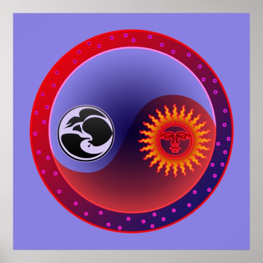 太陽と月のバランス ポスター (正面)