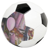 太陽と月のピンクの風船 サッカーボール (3/4)