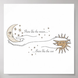 太陽と月のポスター ポスター