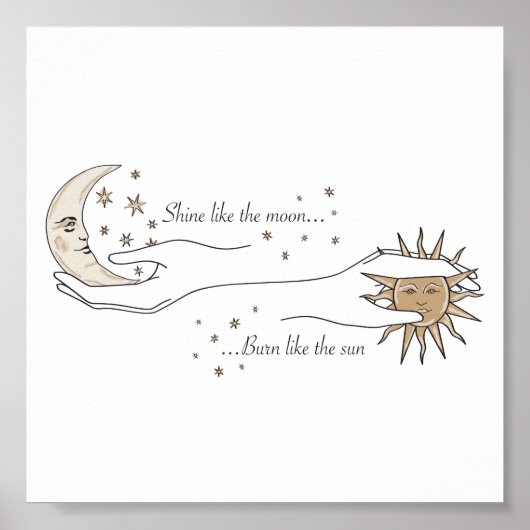 太陽と月のポスター ポスター (正面)