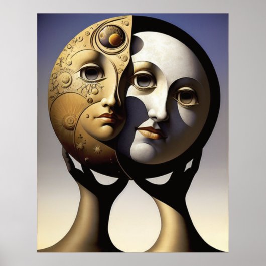 太陽と月のポスター ポスター (正面)