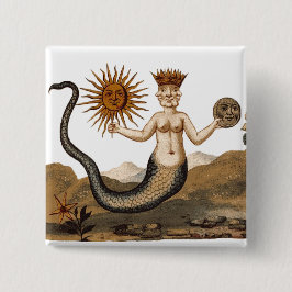 太陽と月のマーマン変容 缶バッジ