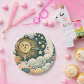 太陽と月のムーンチャイルドサンシャイン ペーパープレート (パーティー)