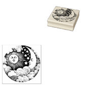 太陽と月のムーンチャイルドサンシャイン ラバースタンプ (押印)