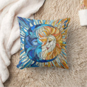 太陽と月のモザイクアート クッション (ブランケット)