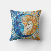 太陽と月のモザイクアート クッション (裏面)