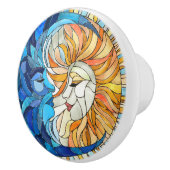 太陽と月のモザイクアート セラミックノブ (右)