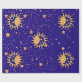 太陽と月のラッピング紙 ラッピングペーパー (フラット)