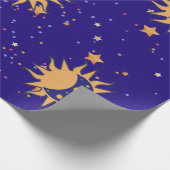 太陽と月のラッピング紙 ラッピングペーパー (角)