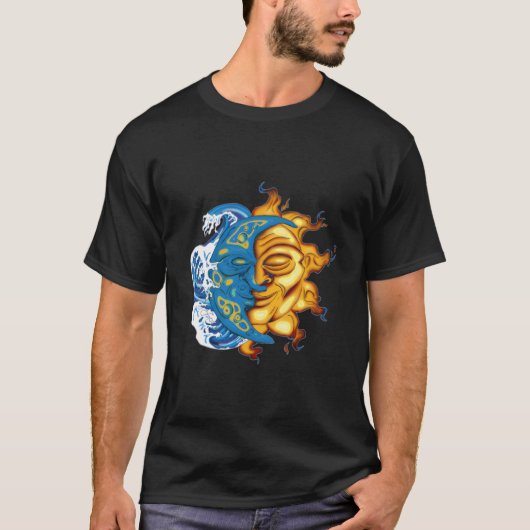太陽と月の二重性 Tシャツ (正面)