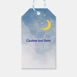 太陽と月の双子の赤ちゃんシャワーギフトラベル ギフトタグ
