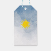 太陽と月の双子の赤ちゃんシャワーギフトラベル ギフトタグ (裏面)