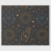 太陽と月の天空の包み紙 ラッピングペーパー (フラット)