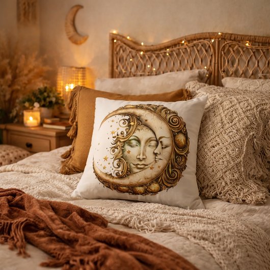 太陽と月の天空デザイン クッション